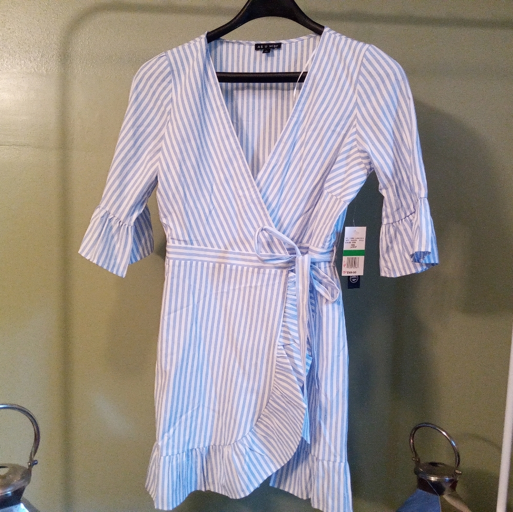 Striped Wrap Dress